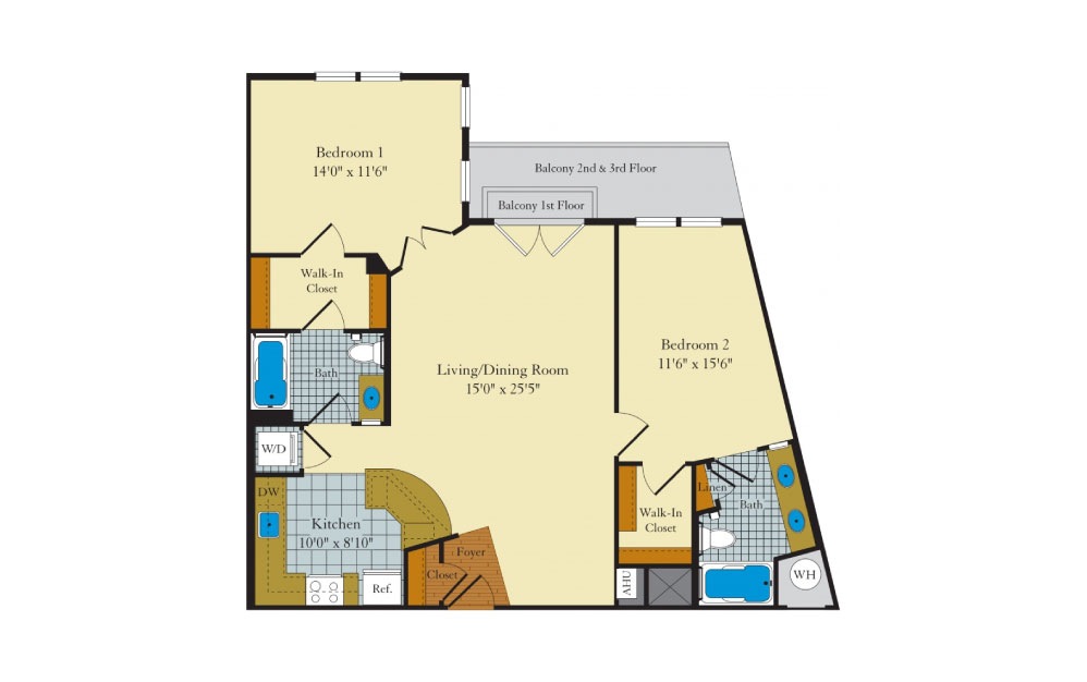 Allwood - 2 bedroom floorplan layout with 2 baths and 1048 square feet. Allwood - 2 bedroom floorplan layout with 2 baths and 1048 square feet.
